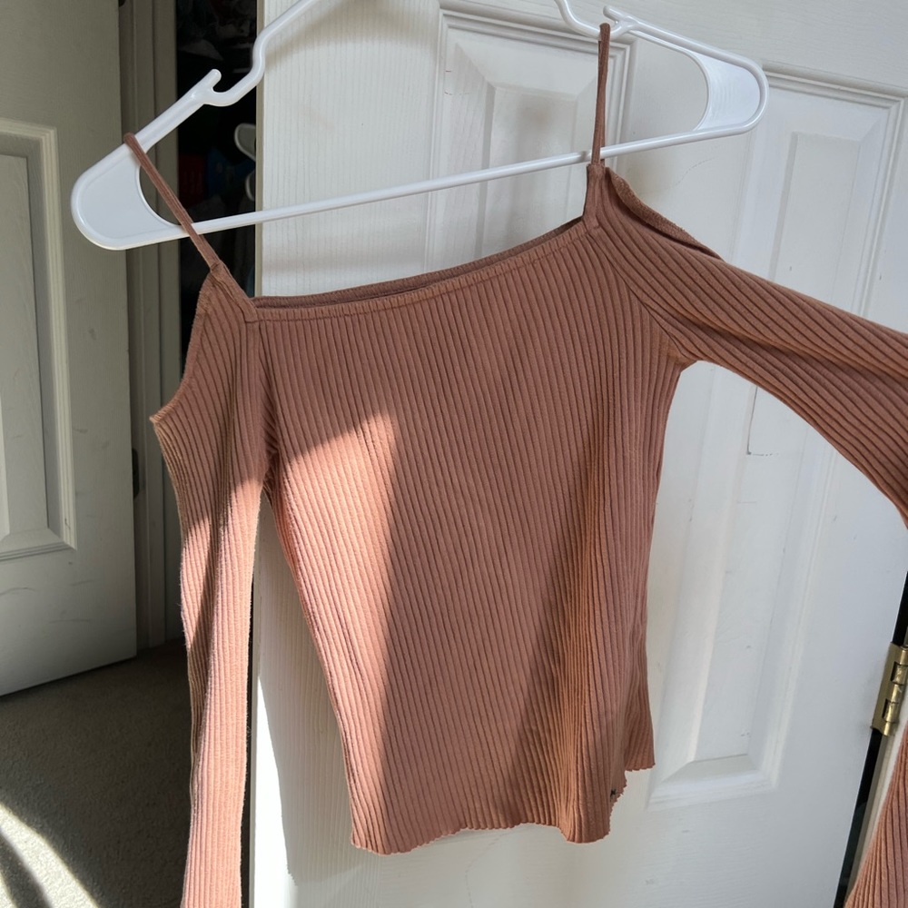 Cute cut out and off the shoulder top